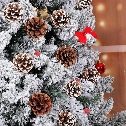 Fovths 24 Pieces Christmas Pine Cones Pick Pinecones Ornament Christmas Tree - Image 6