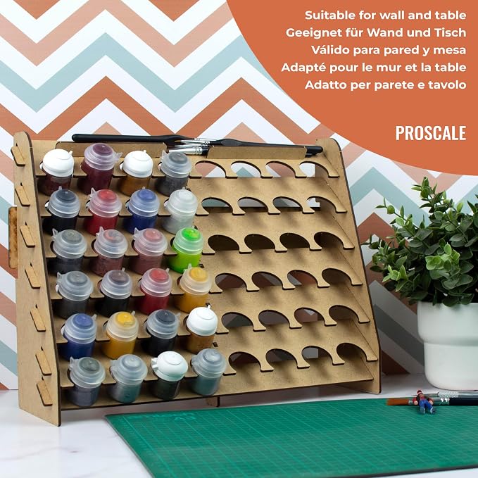 Paint Rack for model paints. Hobby craft Citadel compatible wall paint rack - Image 3