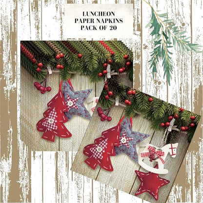 20-ct 13x13 Christmas Paper Decoupage Napkins, 3-Ply Servilletas Tissue Napkin - Image 2