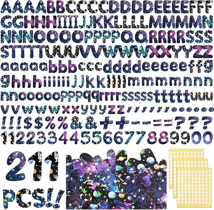 221 Pcs Bulletin Board Letters Round Alphabet Number Punctuation Symbol Combo by Humyoun