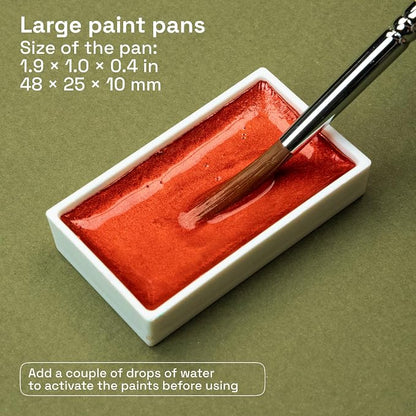 ARTISTRO Professional Metallic Watercolor Paint Set - Image 4