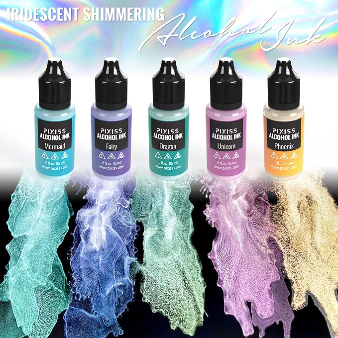 Pixiss Iridescent Color Changing Alcohol Ink Set - Image 3