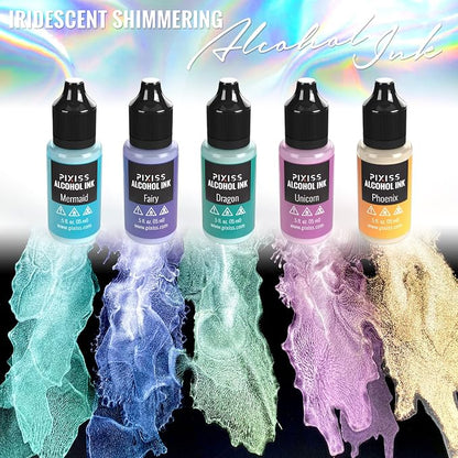 Pixiss Iridescent Color Changing Alcohol Ink Set - Image 3