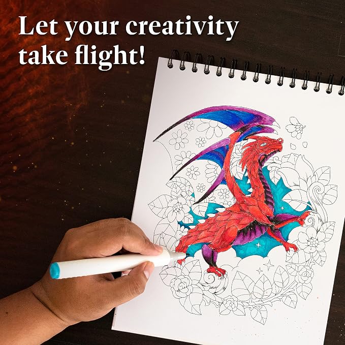 ColorIt Colorful Dragons Adult Coloring Book - Image 2