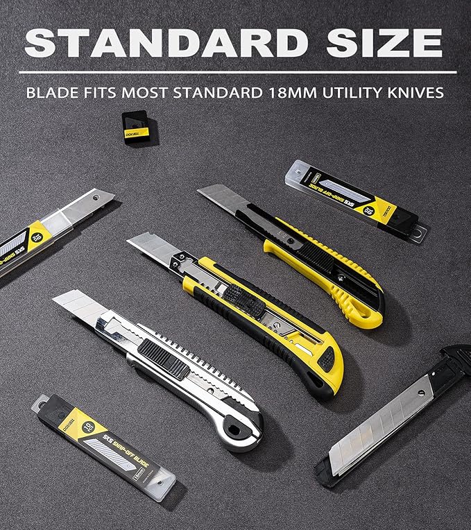 DOWELL 18mm Snap Off Blade SK5 Utility Knife Retractable Blades Box Cutter - Image 5