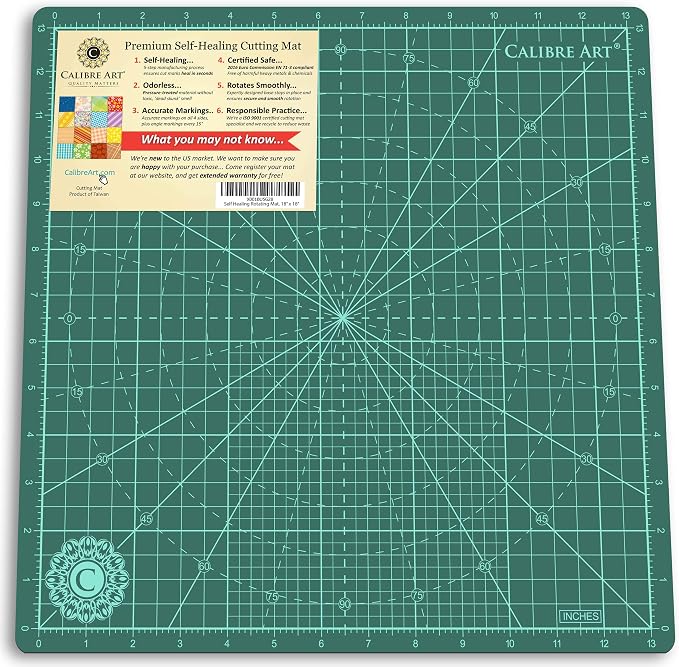 Rotating Self Healing Cutting Mat 14x14 by Calibre+Art