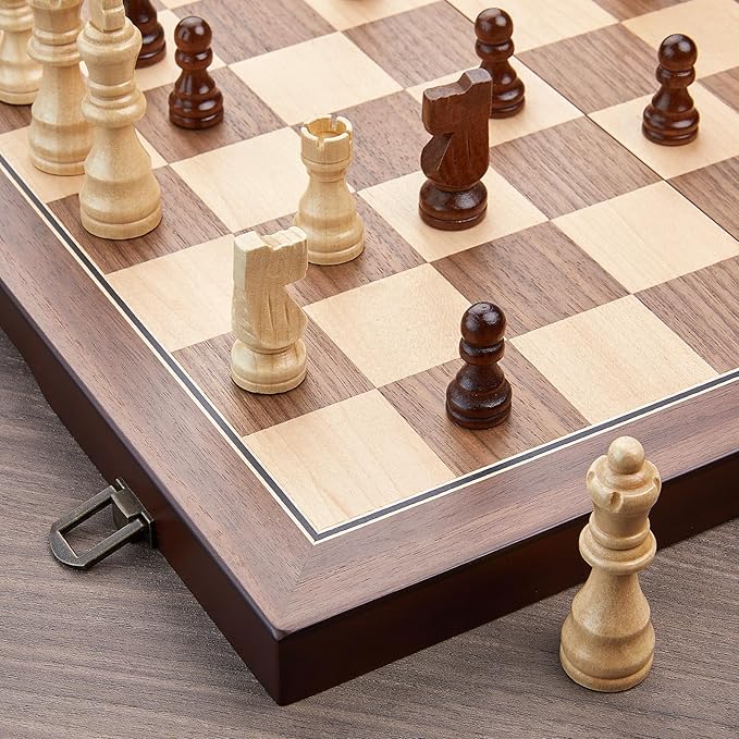 AMEROUS 15'' Magnetic Wooden Chess Set - Image 7