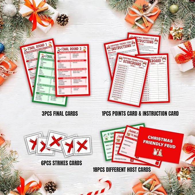Christmas Friendly Feud Game, Funny Christmas Party Games, Friendly Feud Trivia - Image 3