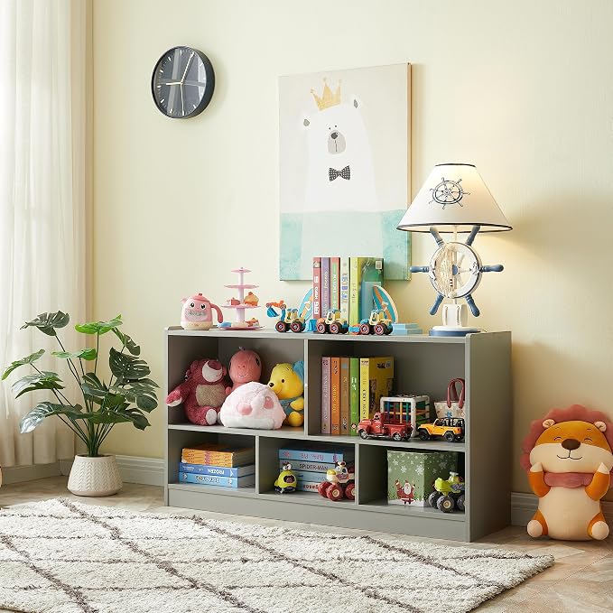 Kids Toy Storage Organizer, 5-Section Storage Cabinet - Image 2