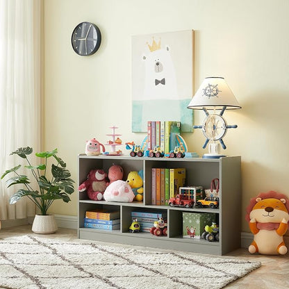 Kids Toy Storage Organizer, 5-Section Storage Cabinet - Image 2