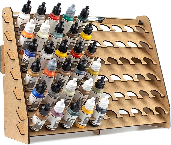 Paint Rack for model paints. Hobby craft Vallejo Tamiya Army compatible wall by PROSCALE
