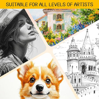 WINNER 9" x 12" Sketch Book 4 Pack, 400 Sheets Spiral Bound Art Sketchbook - Image 6