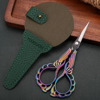 Embroidery Scissors W/Cover Sharp Tip Sewing Crafting Scissor - Image 2