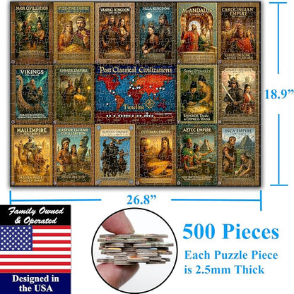 Think2Master Colorful Post Classical Civilization 500 Pieces Large Format - Image 6