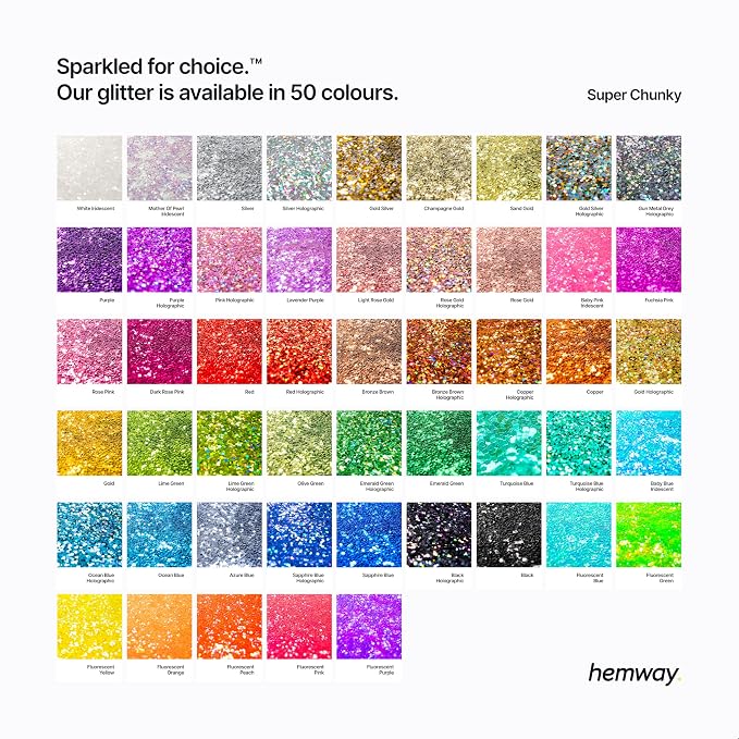 Hemway Glitter for Resin 100g Turquoise Blue Holographic Metallic Crystals for - Image 7