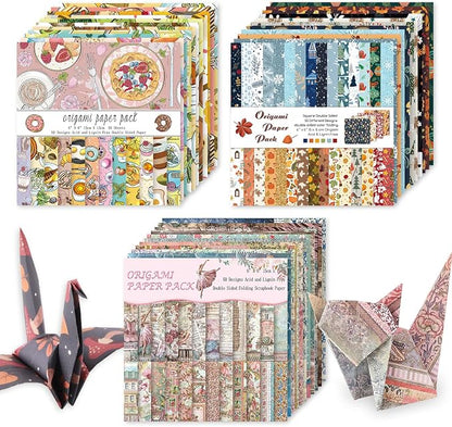 Origami 6x6 Paper Kit 150 Sheets 150 Vivid Colors Double Sided Same Printed by Wanshui