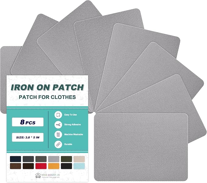 Iron on Patches for Clothes, 8 Pieces Fabric Patches for Clothing, Hat Repair by ForABetterHomeLife