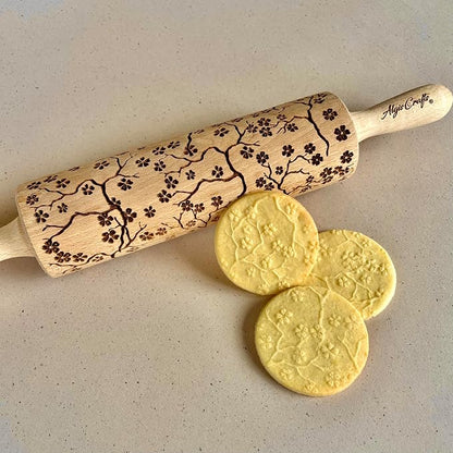 SAKURA TREE Embossing Rolling Pin by ALGISCRAFTS