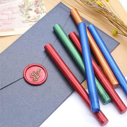 SWANGSA 20 Pieces Glue Gun Sealing Wax Sticks Metallic Gold Red Green Blue - Image 6