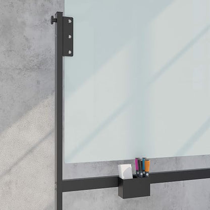U Brands Magnetic Glass Dry-Erase Board Rolling Easel - Image 2