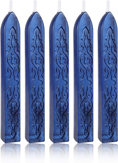 Blue Sealing Wax Sticks, Yoption 5 Pcs Totem Fire Manuscript Wax Seal Sticks by Yoption
