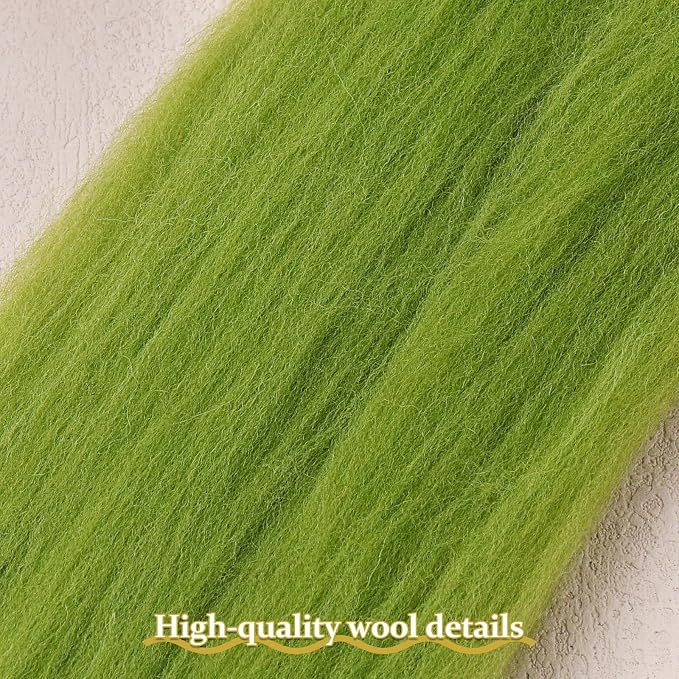 QMNNMA Wool Roving Bulk, 14.1oz Needle Felting Wool, Super Wool Chunky Yarn - Image 2