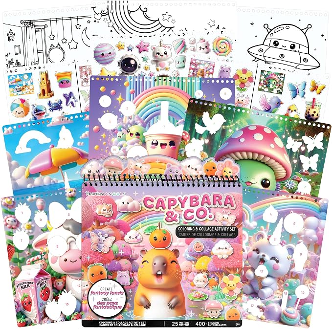 Fashion Angels Capybara & Co. Collage Activity Set, Includes 8 Sticker Sheets by FashionAngels