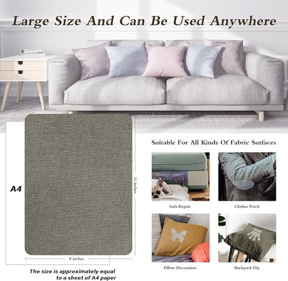 Fine Linen Repair Patches, Self-Adhesive Linen Fabric Patches, 8X11 inch 2 PCS - Image 4