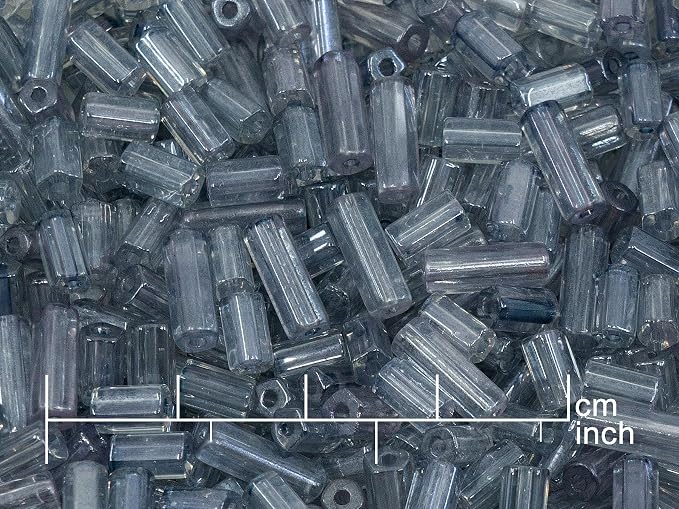 2.1oz Mix of Unique Czech Bohemia Glass Pressed Beads, Matte and Glossy - Image 7