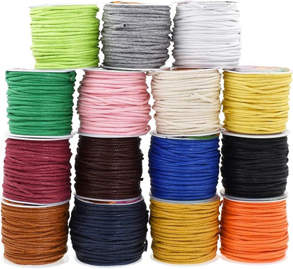 Mandala Crafts 1.5mm 165 Yards Assorted Cotton Waxed Cord by MandalaCrafts