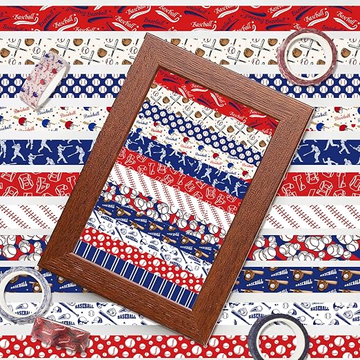 12 Rolls Baseball Washi Tape, Sport Masking Tape, Stadium Decorative Tapes - Image 7