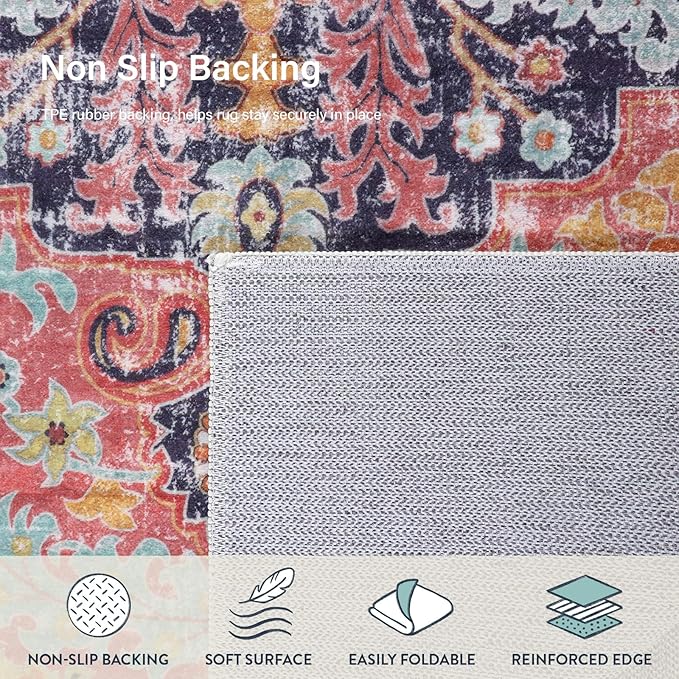 Lahome Bohemian Floral Medallion Runner Rug - Image 5