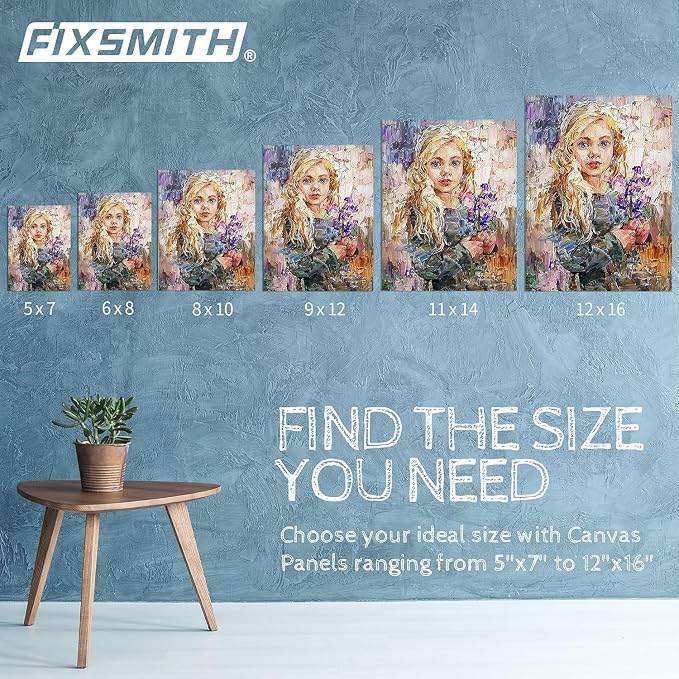 FIXSMITH Canvas Boards for Painting Multi Pack- 5x7, 100% Cotton Primed Canvas - Image 8