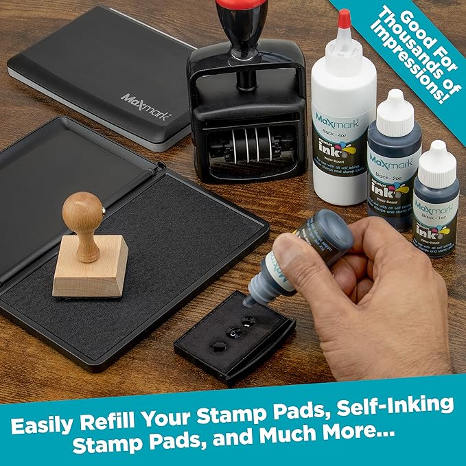MaxMark Premium Refill Ink for self Inking Stamps and Stamp Pads - Image 3