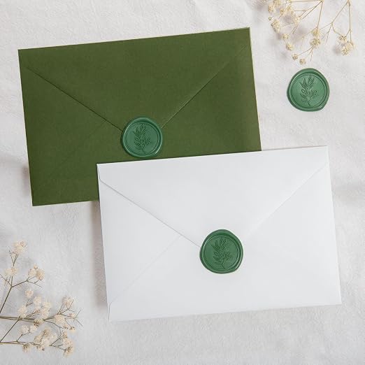 PONATIA Olive Green Wax Seal Stickers - Image 4