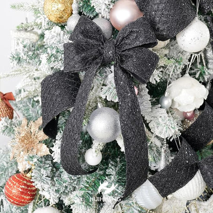HUIHUANG Glitter Black Wired Ribbon - Image 6