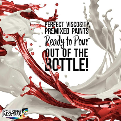 Pouring Masters True Red Metallic Pearl Ready to Pour Acrylic Pouring Paint - Image 2