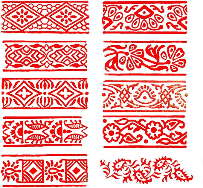 Royal Kraft Border Wooden Printing Stamps - Image 2