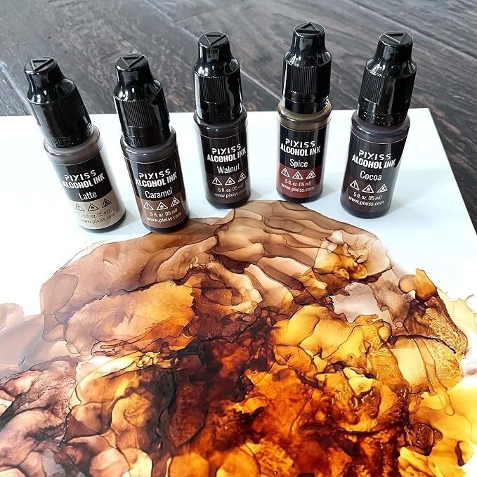 Pixiss Brown Alcohol Ink Set - Image 3