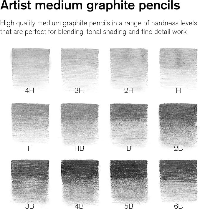Winsor & Newton Studio Collection Artist Pencils, Graphite Pencils - Image 3