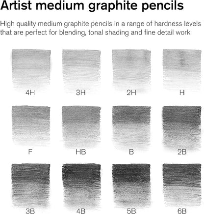Winsor & Newton Studio Collection Artist Pencils, Graphite Pencils - Image 3
