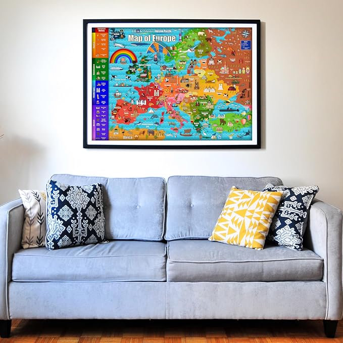 Think2Master Colorful Map of Europe 500 Pieces Jigsaw Puzzle - Image 4