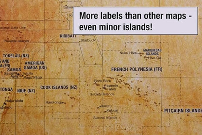 Laminated World Pioneer Map Poster | Vintage Style Map | Includes The Most - Image 5