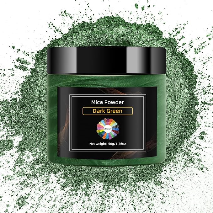 Dark Green Mica Powder for Epoxy Resin，Natural Shimmer Mica Powder Used for by NTWJNJY
