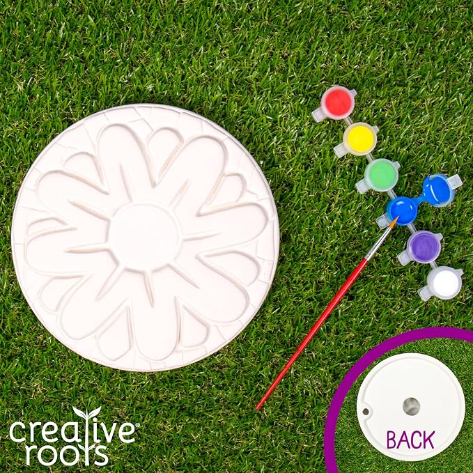 Creative Roots Mosaic Flower Garden Stepping Stone Kit, Includes 7-Inch Ceramic - Image 2