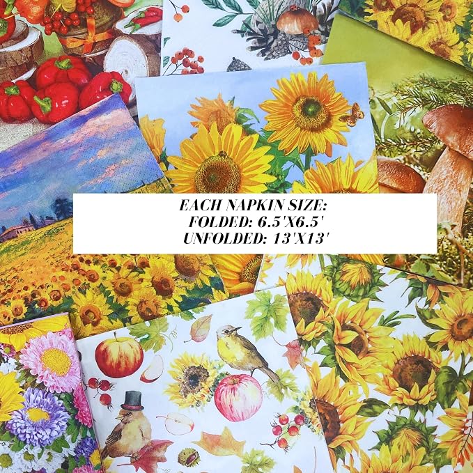 Mystery Pack Decoupage Paper Napkins, 20-ct Assorted Surprise Napkins, - Image 3