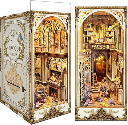 Book Nook Kit, DIY Miniature Dollhouse Kit Book Nook, 3D Wooden Puzzle Bookends by fifijoy