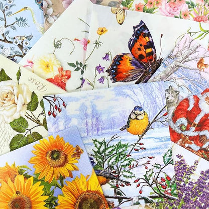 Mystery Pack Decoupage Paper Napkins, 20-ct Assorted Surprise Napkins, - Image 2