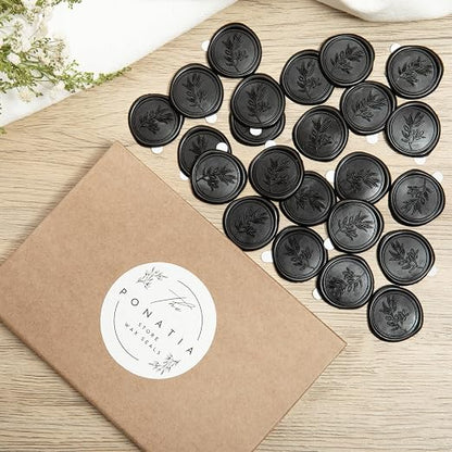 PONATIA Black Wax Seal Stickers - Image 6