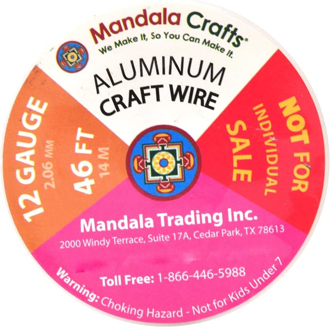 Mandala Crafts 12 Gauge Anodized Aluminum Craft Wire - Image 4